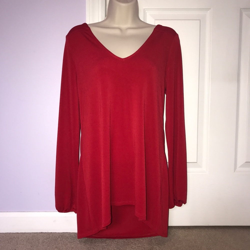 NWT Express Red Lace-up Back V-neck Tunic - Sexy!